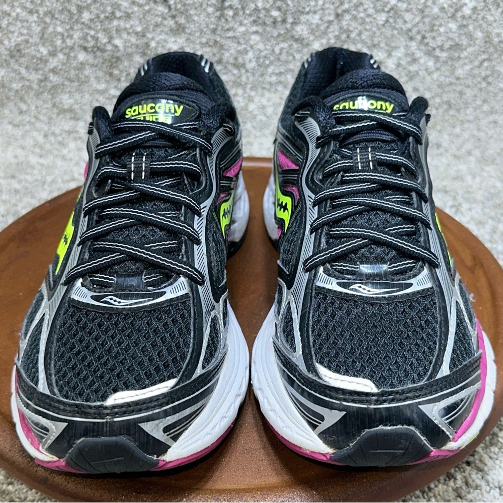 Saucony Glide 7 Women's Running Sneakers Size 7  Green Purple Black Saucony Shoe - Picture 2 of 10